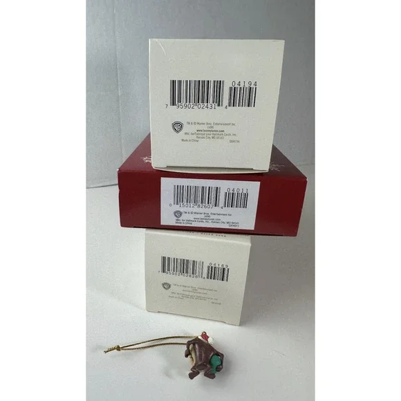4 Looney Tunes Christmas Ornaments Taz Tweety Bugs Bunny Sylvester Holiday Sound - Picture 10 of 15